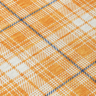 Piper Looms Chantille Plaid ACN993 Orange Machine Washable Area Rug Swatch Image