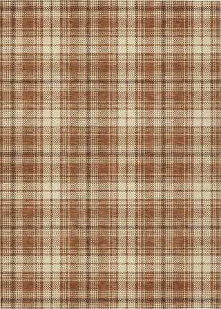 Piper Looms Chantille Plaid ACN993 Paprika Machine Washable Area Rug main image