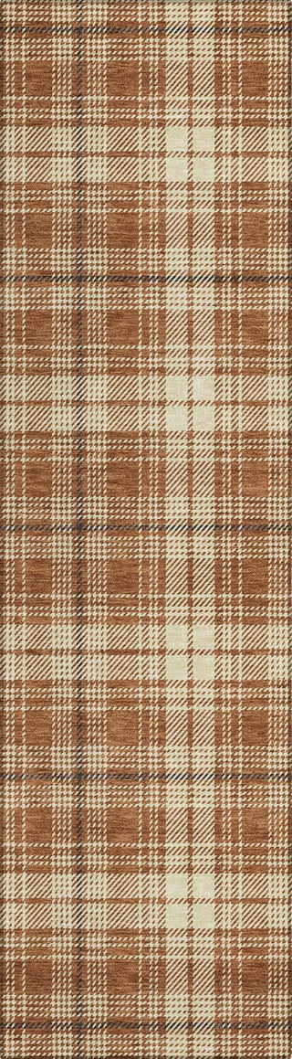 Piper Looms Chantille Plaid ACN993 Paprika Machine Washable Area Rug Runner Main Image