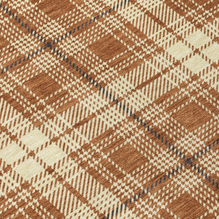 Piper Looms Chantille Plaid ACN993 Paprika Machine Washable Area Rug Swatch Image
