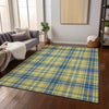 Piper Looms Chantille Plaid ACN993 Yellow Machine Washable Area Rug Lifestyle Image Feature
