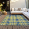 Piper Looms Chantille Plaid ACN993 Yellow Machine Washable Area Rug Outdoor Lifestyle Image Feature