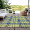 Piper Looms Chantille Plaid ACN993 Yellow Machine Washable Area Rug Outdoor Lifestyle Image Feature
