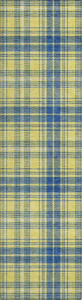 Piper Looms Chantille Plaid ACN993 Yellow Machine Washable Area Rug Runner Main Image