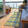 Piper Looms Chantille Plaid ACN993 Yellow Machine Washable Area Rug Runner Outdoor Lifestyle Image Feature