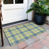 Piper Looms Chantille Plaid ACN993 Yellow Machine Washable Area Rug Scatter Outdoor Lifestyle Image Feature