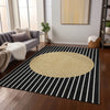 Piper Looms Chantille Stripes ACN994 Black Machine Washable Area Rug Lifestyle Image Feature