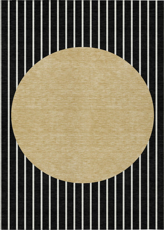 Piper Looms Chantille Stripes ACN994 Black Machine Washable Area Rug main image