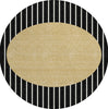 Piper Looms Chantille Stripes ACN994 Black Machine Washable Area Rug Round Main Image