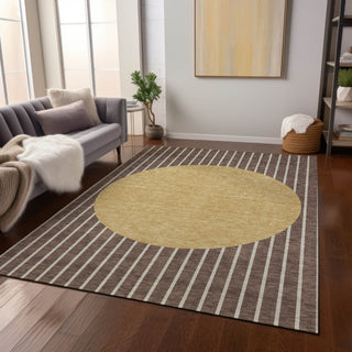 Piper Looms Chantille Stripes ACN994 Brown Machine Washable Area Rug Lifestyle Image Feature