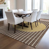 Piper Looms Chantille Stripes ACN994 Brown Machine Washable Area Rug Lifestyle Image Feature