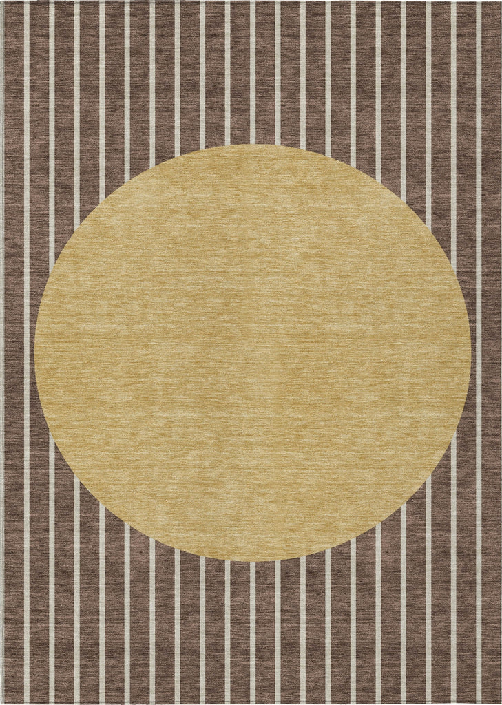 Piper Looms Chantille Stripes ACN994 Brown Machine Washable Area Rug main image