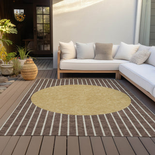 Piper Looms Chantille Stripes ACN994 Brown Machine Washable Area Rug Outdoor Lifestyle Image Feature