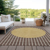 Piper Looms Chantille Stripes ACN994 Brown Machine Washable Area Rug Outdoor Lifestyle Image Feature