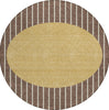 Piper Looms Chantille Stripes ACN994 Brown Machine Washable Area Rug Round Main Image