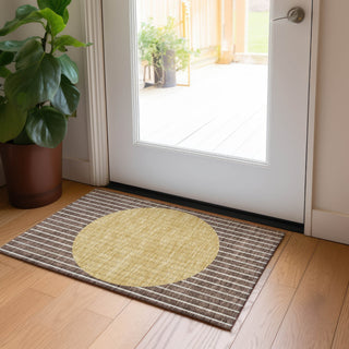 Piper Looms Chantille Stripes ACN994 Brown Machine Washable Area Rug Scatter Lifestyle Image Feature