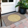 Piper Looms Chantille Stripes ACN994 Brown Machine Washable Area Rug Scatter Outdoor Lifestyle Image Feature