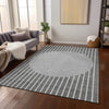 Piper Looms Chantille Stripes ACN994 Gray Machine Washable Area Rug Lifestyle Image Feature