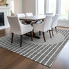 Piper Looms Chantille Stripes ACN994 Gray Machine Washable Area Rug Lifestyle Image Feature