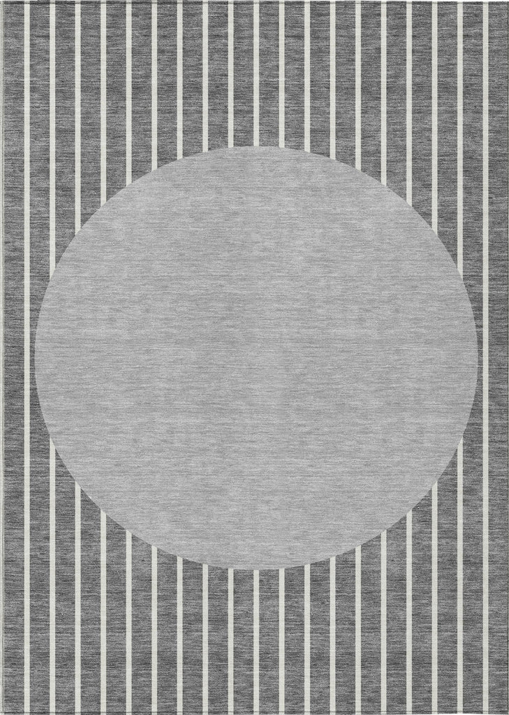 Piper Looms Chantille Stripes ACN994 Gray Machine Washable Area Rug main image