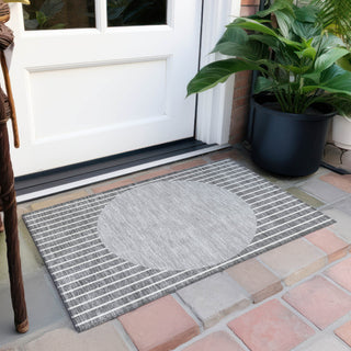 Piper Looms Chantille Stripes ACN994 Gray Machine Washable Area Rug Scatter Outdoor Lifestyle Image Feature