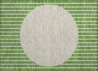 Piper Looms Chantille Stripes ACN994 Green Machine Washable Area Rug Scatter Main Image