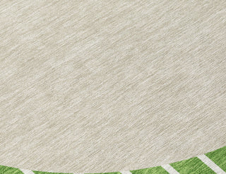 Piper Looms Chantille Stripes ACN994 Green Machine Washable Area Rug Swatch Image