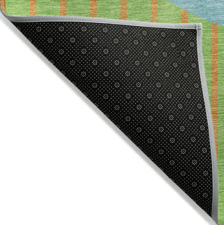 Piper Looms Chantille Stripes ACN994 Lime Machine Washable Area Rug Backing Image