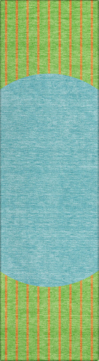 Piper Looms Chantille Stripes ACN994 Lime Machine Washable Area Rug Runner Main Image