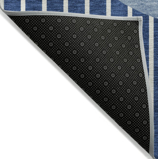 Piper Looms Chantille Stripes ACN994 Navy Machine Washable Area Rug Backing Image