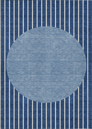 Piper Looms Chantille Stripes ACN994 Navy Machine Washable Area Rug main image
