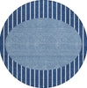 Piper Looms Chantille Stripes ACN994 Navy Machine Washable Area Rug Round Main Image