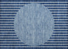 Piper Looms Chantille Stripes ACN994 Navy Machine Washable Area Rug Scatter Main Image