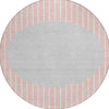 Piper Looms Chantille Stripes ACN994 Pink Machine Washable Area Rug Round Main Image
