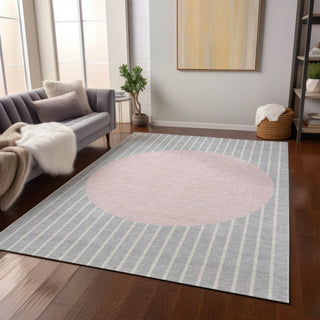 Piper Looms Chantille Stripes ACN994 Silver Machine Washable Area Rug Lifestyle Image Feature