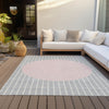 Piper Looms Chantille Stripes ACN994 Silver Machine Washable Area Rug Outdoor Lifestyle Image Feature