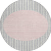 Piper Looms Chantille Stripes ACN994 Silver Machine Washable Area Rug Round Main Image