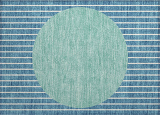 Piper Looms Chantille Stripes ACN994 Teal Machine Washable Area Rug Scatter Main Image