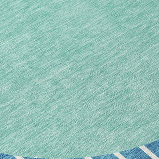 Piper Looms Chantille Stripes ACN994 Teal Machine Washable Area Rug Swatch Image