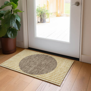 Piper Looms Chantille Stripes ACN994 Wheat Machine Washable Area Rug Scatter Lifestyle Image Feature