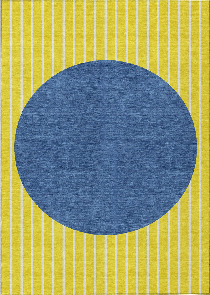 Piper Looms Chantille Stripes ACN994 Yellow Machine Washable Area Rug main image