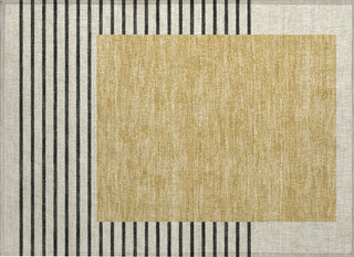 Piper Looms Chantille Stripes ACN995 Gold Machine Washable Area Rug Scatter Main Image
