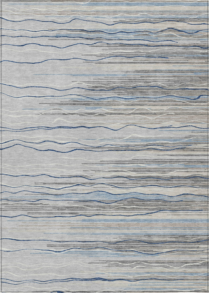 Piper Looms Chantille Stripes ACN996 Gray Machine Washable Area Rug main image