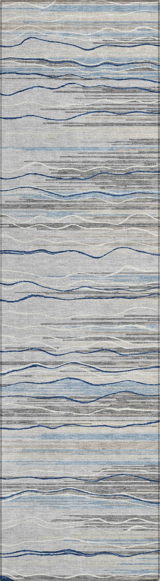 Piper Looms Chantille Stripes ACN996 Gray Machine Washable Area Rug Runner Main Image