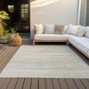 Piper Looms Chantille Stripes ACN996 Linen Machine Washable Area Rug Outdoor Lifestyle Image Feature