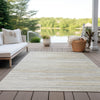 Piper Looms Chantille Stripes ACN996 Linen Machine Washable Area Rug Outdoor Lifestyle Image Feature
