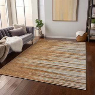 Piper Looms Chantille Stripes ACN996 Paprika Machine Washable Area Rug Lifestyle Image Feature