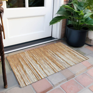 Piper Looms Chantille Stripes ACN996 Paprika Machine Washable Area Rug Scatter Outdoor Lifestyle Image Feature