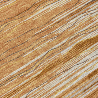 Piper Looms Chantille Stripes ACN996 Paprika Machine Washable Area Rug Swatch Image