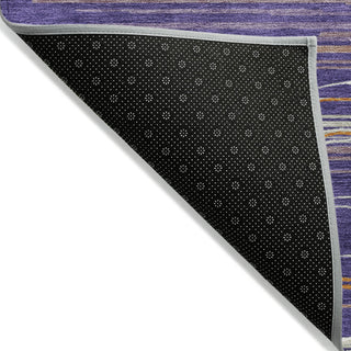 Piper Looms Chantille Stripes ACN996 Purple Machine Washable Area Rug Backing Image